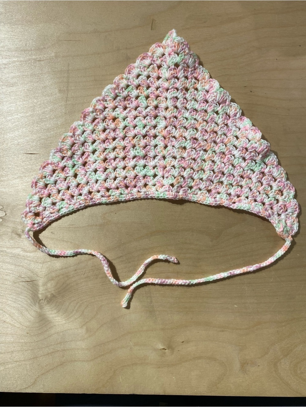 Handmade Multicolor Crochet Bandanna (RZ) - Picture 2 of 8